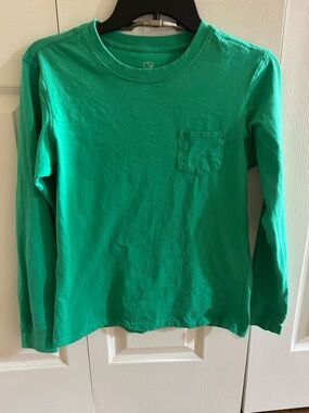 ivory ella Women’s Long-Sleeve Pocket Tee in Bright Green